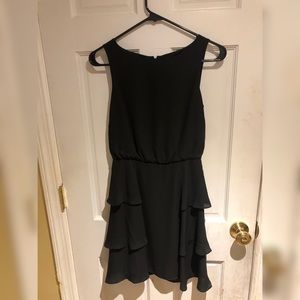Black ruffle dress